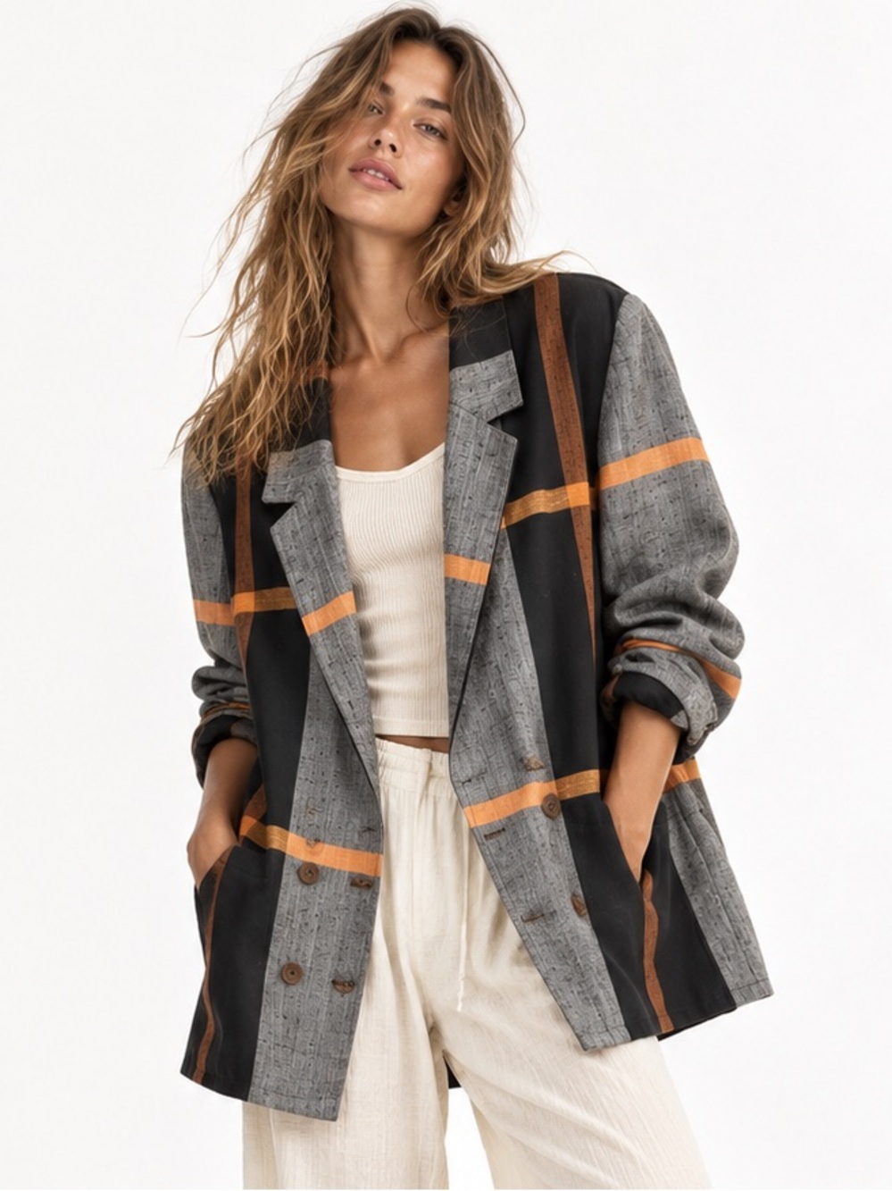 Vintage Gerry Weber Oversized Striped Blazer